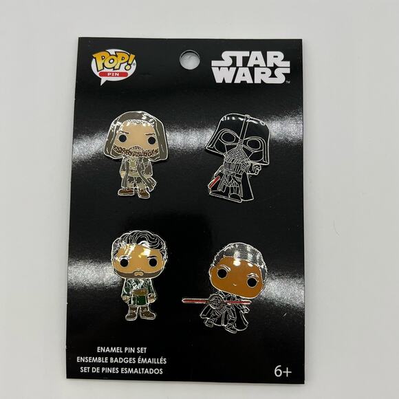 Funko Pop! Star Wars 4PK Enamel Pin Set NEW!! Obi Wan Kenobi Lucas Films Disney - Picture 1 of 6